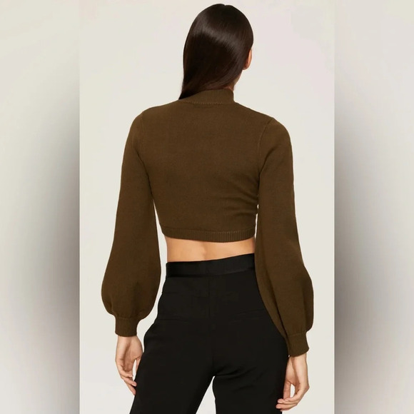 Sachin & Babi Mara Knit Long Sleeve Cropped Shirt. Size Large. - Picture 3 of 8